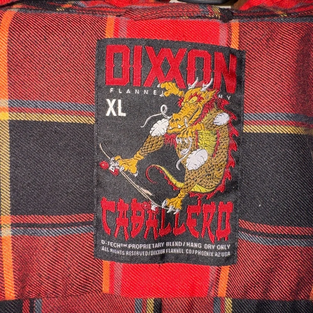DIXXON Red and Black Plaid Flannel Shirt - Picture 2 of 3